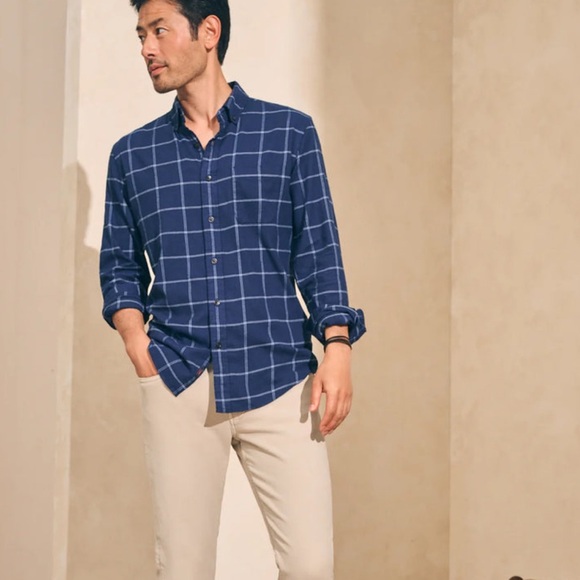 FAHERTY The All Time Shirt blue large - Picture 2 of 13